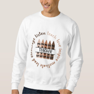 Afro African Black History Mont Melanin Lehrer Sweatshirt