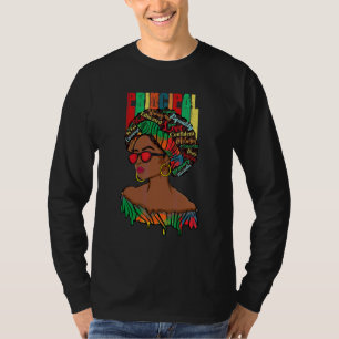 Afro Afrikanischer Schulleiter Black History Month T-Shirt