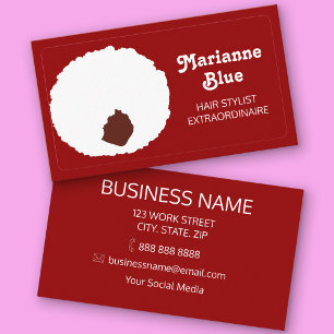 Afro American Afro Friseur Business Card Visitenkarte
