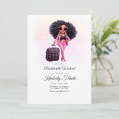 Afro American Bachelorette Weekend Einladung (Stehend Vorderseite)