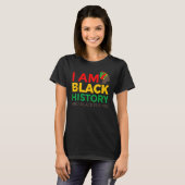 Afro American Gift Afrocentric Gift I Am Black His T-Shirt (Vorne ganz)