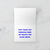 Afro American Girl Pool Danke Note Card (Innenseite)
