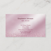 Afro American Glitzer Nail Artist Manicure Beauty Visitenkarte (Rückseite)