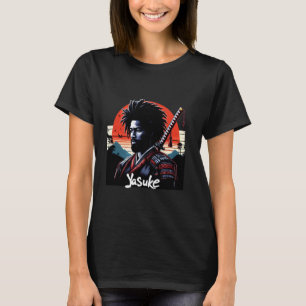 Afro American Samurai japanischer Stil Bushido Art T-Shirt