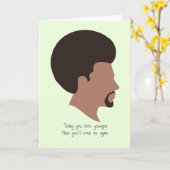 Afro-Amerikaner mit Afro-Haar Karte (Gelbe Blume)