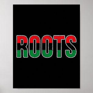 Afro-amerikanische Wurzeln - Panafrikanische Flagg Poster