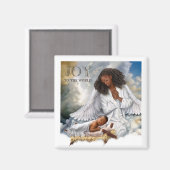 Afro Angel und Baby Jesus Weihnachtsmagnete Magnet (Vorderseite/Rückseite)