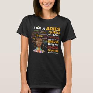 Afro Aries Königin September August Virgo Zodiac T-Shirt