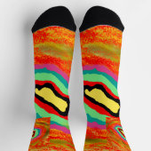 AFRO ART ABORIGINAL TYPE DESIGN SOCKEN (Oben)