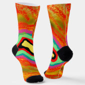 AFRO ART ABORIGINAL TYPE DESIGN SOCKEN (Gewinkelt)