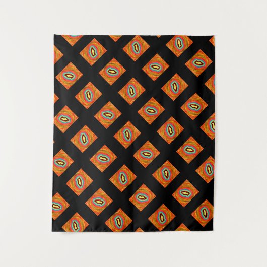 AFRO ART ABORIGINAL TYPE DESIGN WANDTEPPICH (Vorderseite)