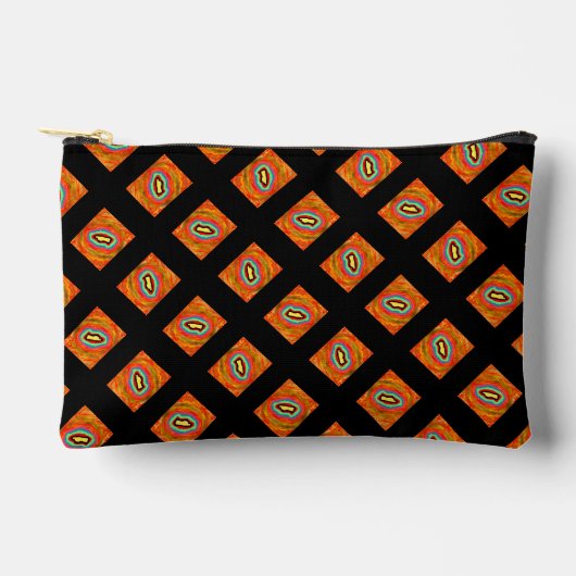 AFRO ART ABORIGINAL TYPE DESIGN ZUBEHÖRTASCHE (Vorderseite)
