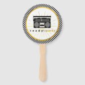 Afro Baby Boy 90's Hip Hop Retro Baby Dusche Fächer (Vorderseite)