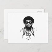 Afro Barber Postkarte (Vorne/Hinten)