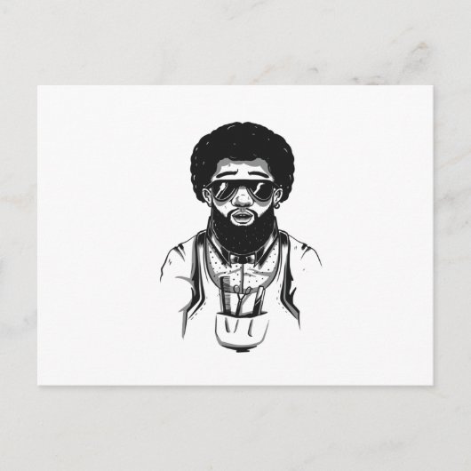 Afro Barber Postkarte (Vorderseite)
