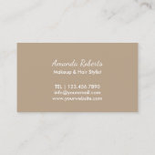 Afro Beauty Salon Makeup Artist & Hair Stylist Visitenkarte (Rückseite)