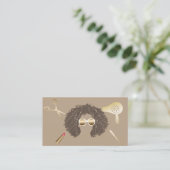 Afro Beauty Salon Makeup Artist & Hair Stylist Visitenkarte (Stehend Vorderseite)