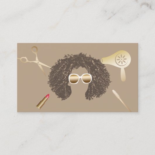 Afro Beauty Salon Makeup Artist & Hair Stylist Visitenkarte (Vorderseite)