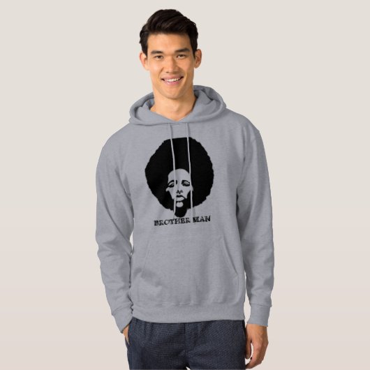 AFRO BIG MAN PIC, BROTHER MAN HOODIE (Vorne ganz)