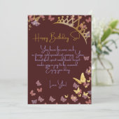 Afro Birthday Card Feiertagskarte (Stehend Vorderseite)