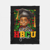 Afro Black Boy Uni-Abschluß Future Hbcu Grad Fleecedecke (Vorderseite)