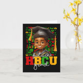 Afro Black Boy Uni-Abschluß Future Hbcu Grad Karte (Gelbe Blume)