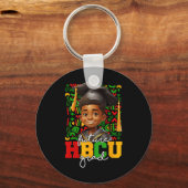 Afro Black Boy Uni-Abschluß Future Hbcu Grad Schlüsselanhänger (Vorderseite)