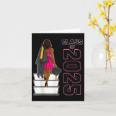 Afro Black Girl Abschluss Cl of Karte (Gelbe Blume)