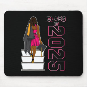 Afro Black Girl Abschluss Cl of Mousepad