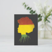 Afro Black Girl American Roots Diva Postkarte (Stehend Vorderseite)