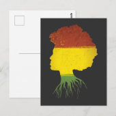 Afro Black Girl American Roots Diva Postkarte (Vorne/Hinten)