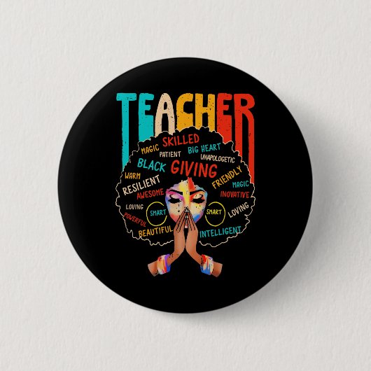 Afro Black History Montag Afrikanischer amerikanis Button (Vorderseite)