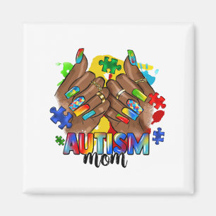 Afro Black Nail Autismus Mama Autismus Sensibilitä Magnet