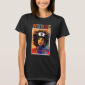 Afro Black Nurse Black History Mont African Ameri T-Shirt (Vorderseite)