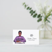 Afro Black Woman Empowerment Leadership Art Visitenkarte (Stehend Vorderseite)