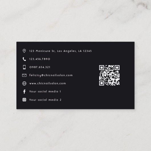 Afro Black Woman Leadership Art Visitenkarte (Rückseite)