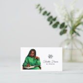 Afro Black Woman Leadership Art Visitenkarte (Stehend Vorderseite)