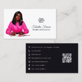 Afro Black Woman Leadership Artwork Visitenkarte (Vorne/Hinten)