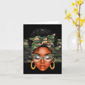 Afro Black Women African American Black History Mo Karte (Gelbe Blume)