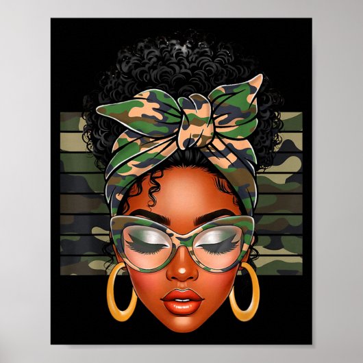 Afro Black Women African American Black History Mo Poster (Vorne)