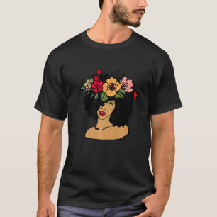 Afro Black Women Black History Mont African Ameri T-Shirt