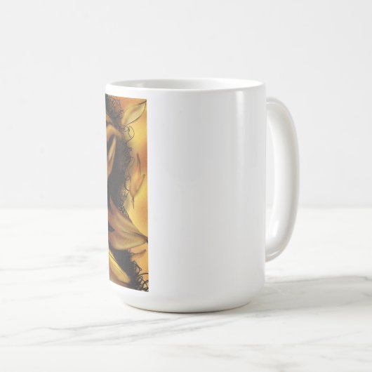 Afro (Blätter) Kaffeetasse (VorderseiteRechts)
