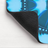Afro-Blau-Glück Mousepad (Ecke)