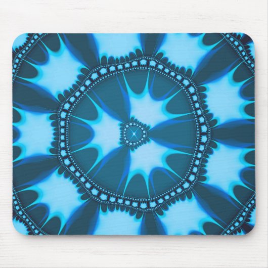 Afro-Blau-Glück Mousepad (Vorne)