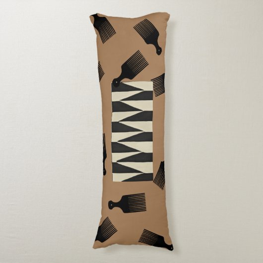 Afro Blowout Seitenschläferkissen (Vorderseite Vertikal)