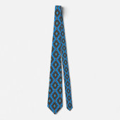 Afro Blues Modern Mud Cloud Design Neck Tie Krawatte (Vorderseite)