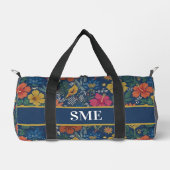 Afro Bohemian Monogram Floral Duffle Bag (Vorderseite)