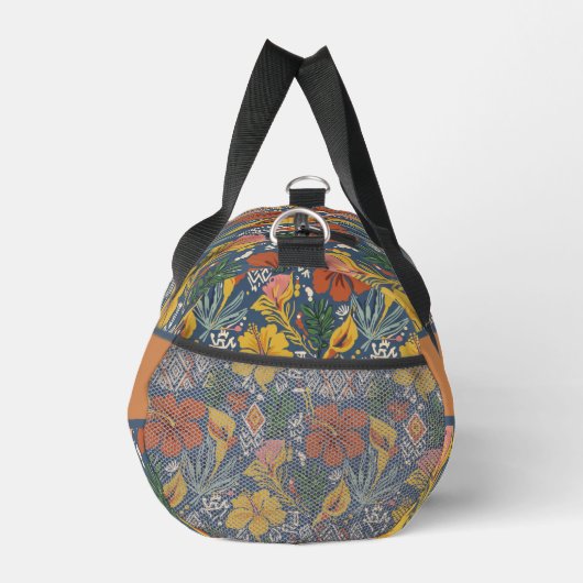Afro Bohemian Monogram Floral Duffle Bag (Rechts)
