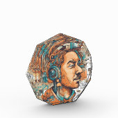 Afro Boho Queen - farbenfrohe Kunst Fotoblock (Links)