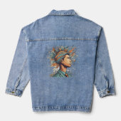 Afro Boho Queen - farbenfrohe Kunst Jeansjacke (Rückseite)